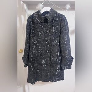 FINAL PRICE Neslay Paris Black Trench Style Coat